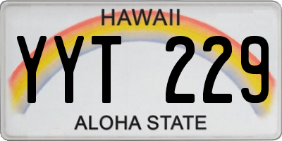 HI license plate YYT229