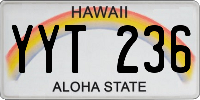 HI license plate YYT236