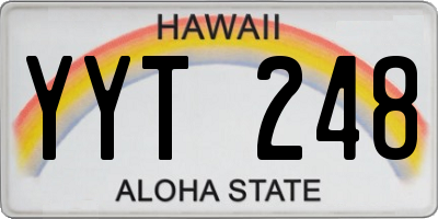 HI license plate YYT248