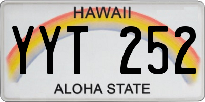 HI license plate YYT252