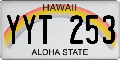HI license plate YYT253