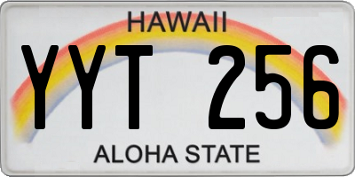 HI license plate YYT256