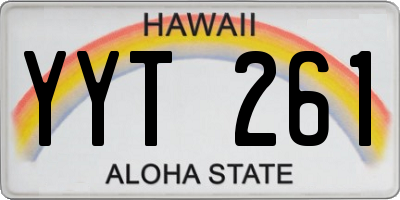 HI license plate YYT261