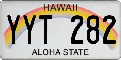 HI license plate YYT282