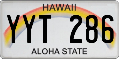 HI license plate YYT286