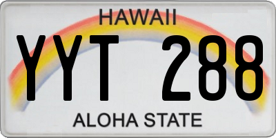 HI license plate YYT288