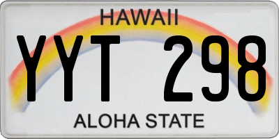 HI license plate YYT298