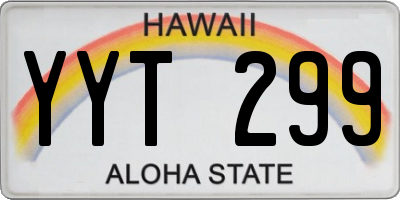 HI license plate YYT299
