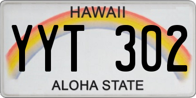 HI license plate YYT302