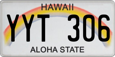 HI license plate YYT306