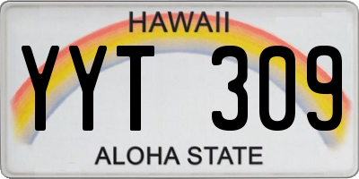 HI license plate YYT309