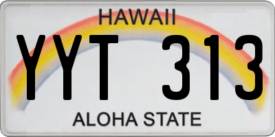 HI license plate YYT313