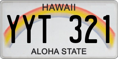 HI license plate YYT321
