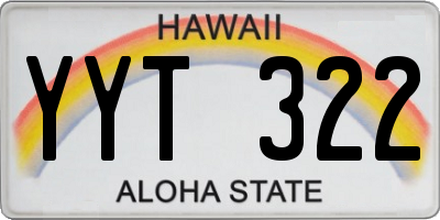 HI license plate YYT322