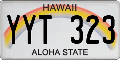 HI license plate YYT323