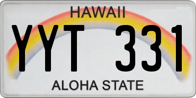 HI license plate YYT331