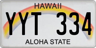 HI license plate YYT334