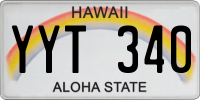 HI license plate YYT340