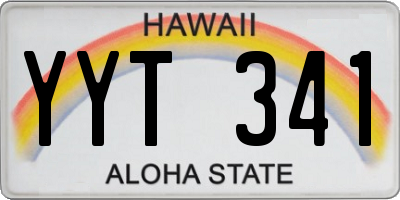 HI license plate YYT341