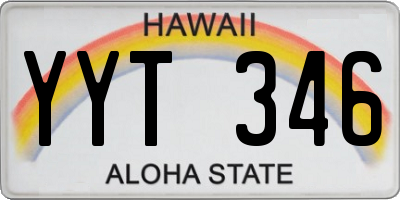 HI license plate YYT346