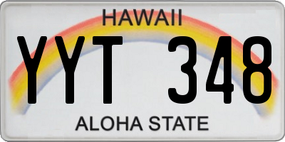 HI license plate YYT348
