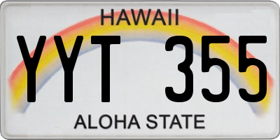 HI license plate YYT355