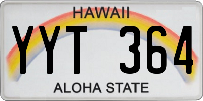 HI license plate YYT364