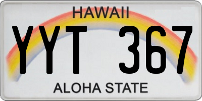 HI license plate YYT367