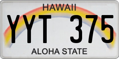 HI license plate YYT375