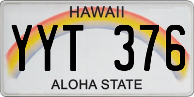 HI license plate YYT376