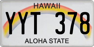 HI license plate YYT378