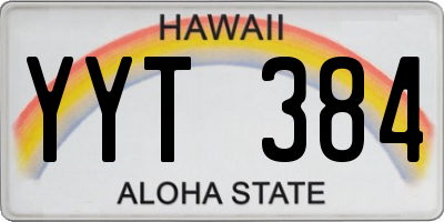 HI license plate YYT384