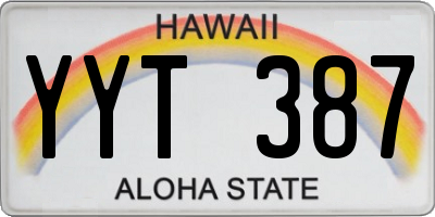 HI license plate YYT387