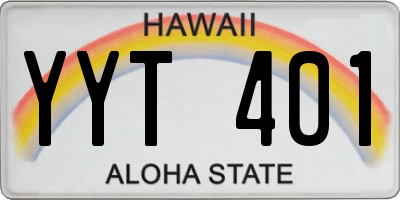 HI license plate YYT401