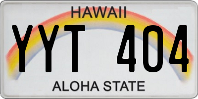 HI license plate YYT404