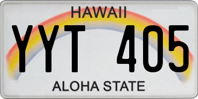 HI license plate YYT405