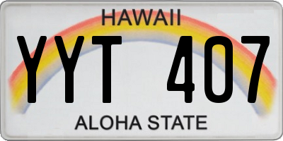 HI license plate YYT407