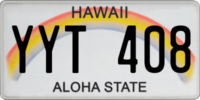 HI license plate YYT408