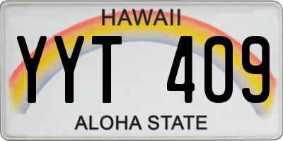 HI license plate YYT409