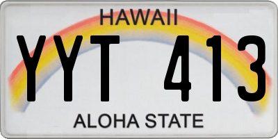 HI license plate YYT413