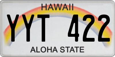 HI license plate YYT422