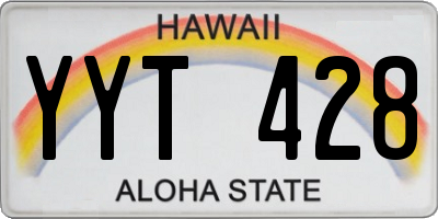 HI license plate YYT428