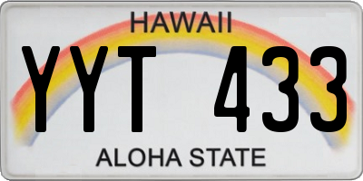 HI license plate YYT433