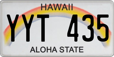 HI license plate YYT435