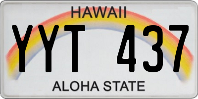 HI license plate YYT437