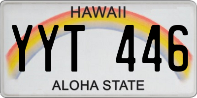 HI license plate YYT446