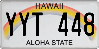 HI license plate YYT448