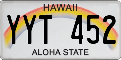 HI license plate YYT452
