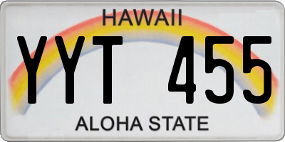 HI license plate YYT455