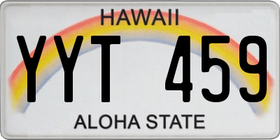 HI license plate YYT459